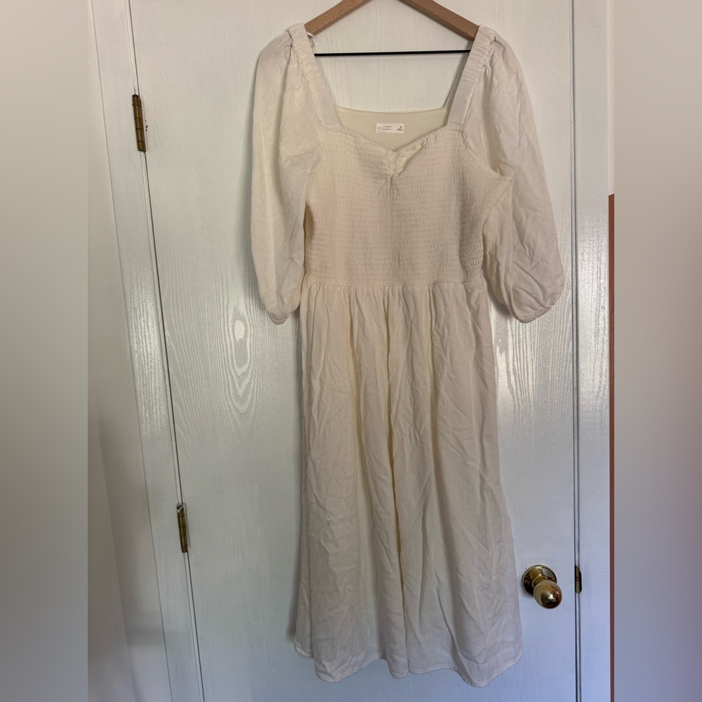 LC by Lauren Conrad Size XL Ivory Maxi Dress